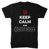 Mens Dodge SRT Hellcat “Keep Calm and Burnout” T-shirt (Black) - Detroit Shirt CompanyFCA - DodgeT-Shirts (Apparel)