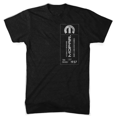 Mens Mopar Label T-shirt (Black) | Detroit Shirt Co.