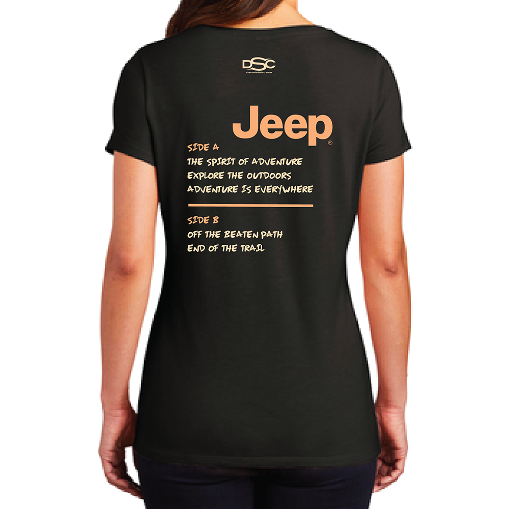 Ladies Jeep® Adventure Mixtape T-Shirt - Black