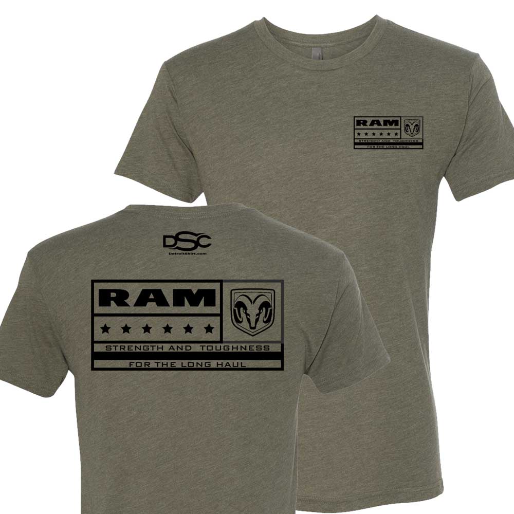 Mens RAM Label T-shirt (Military Green)
