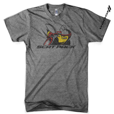 Mens Triblend Dodge Scat Pack T-shirt (Grey) | Detroit Shirt Co.