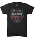 Mens Detroit Shield RWB T-shirt (Heather Black) | Detroit Shirt Co.