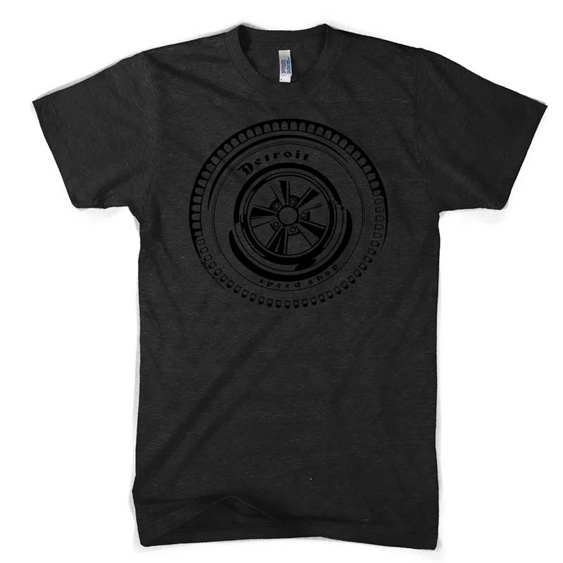 Mens Detroit Speed Shop Slick T-Shirt (Heather Black)