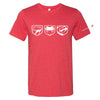 Mens Dodge Viper Tri-Logo T-shirt (Heather Red)