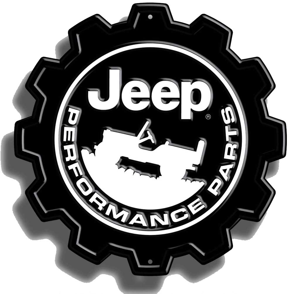 Metal Sign - Jeep Performance Gear Logo — Detroit Shirt Company