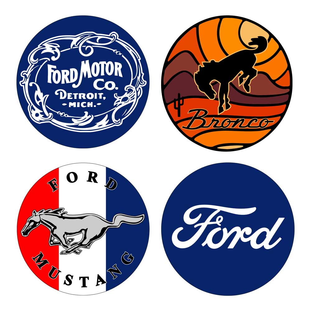 Sticker Set - Ford 4 Round — Detroit Shirt Company