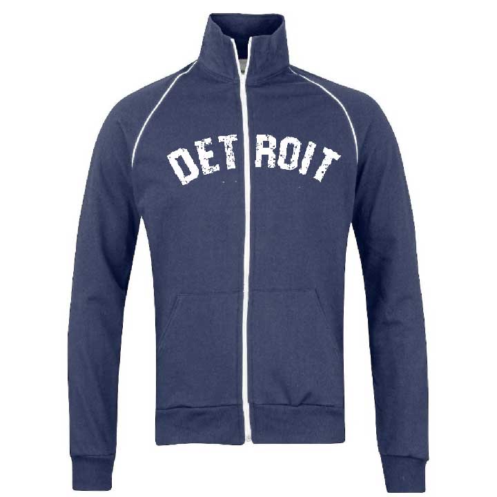 Fleece - Detroit Bend Track Jacket Sweatshirt - Navy
