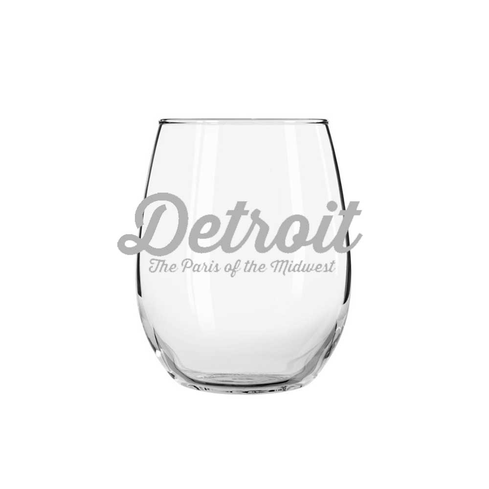 Wine Glass - Detroit The Paris of the Midwest