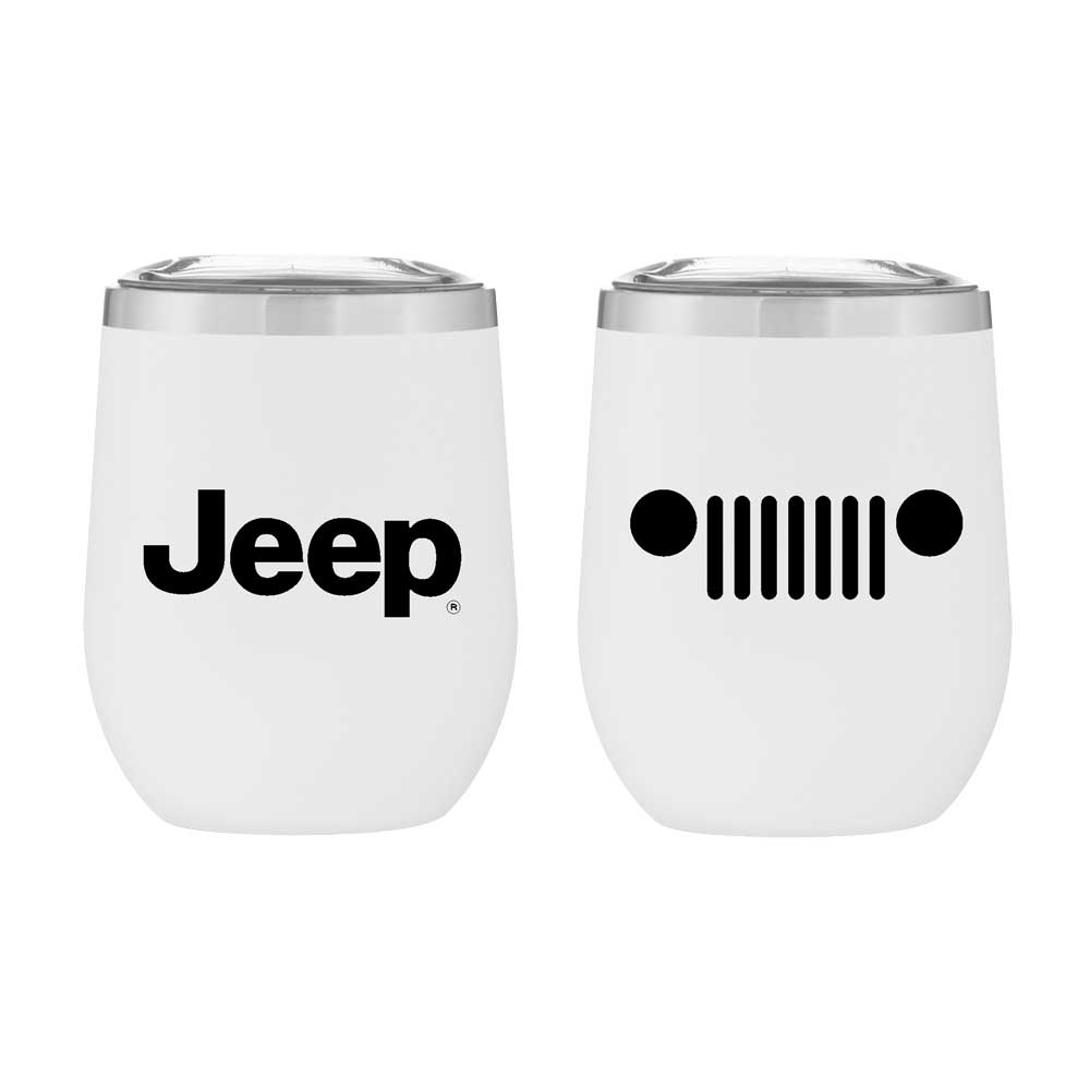 Jeep Insulated Wine Tumbler - White Matte — Detroit Shirt Company