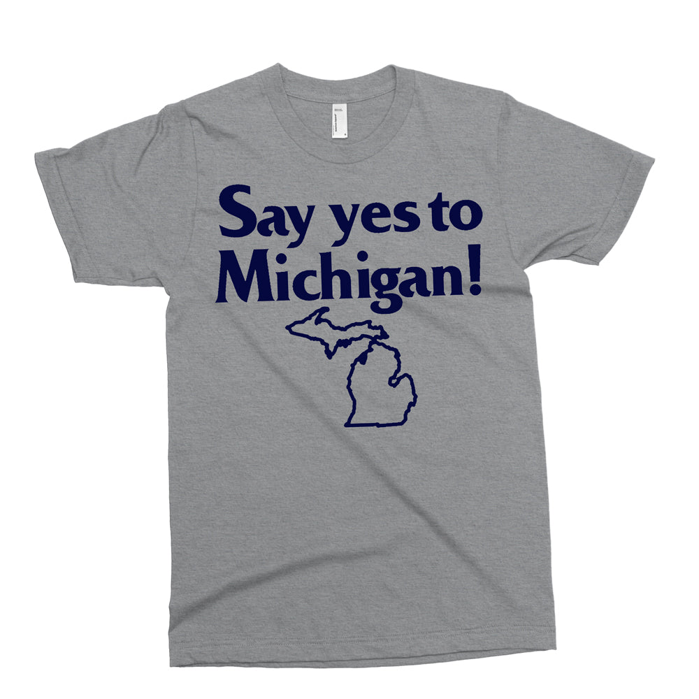 Youth - Say Yes To Michigan T-shirt - Triblend Grey