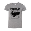 Youth T-Shirt - Michigan Unsalted & Shark Free - Grey Triblend