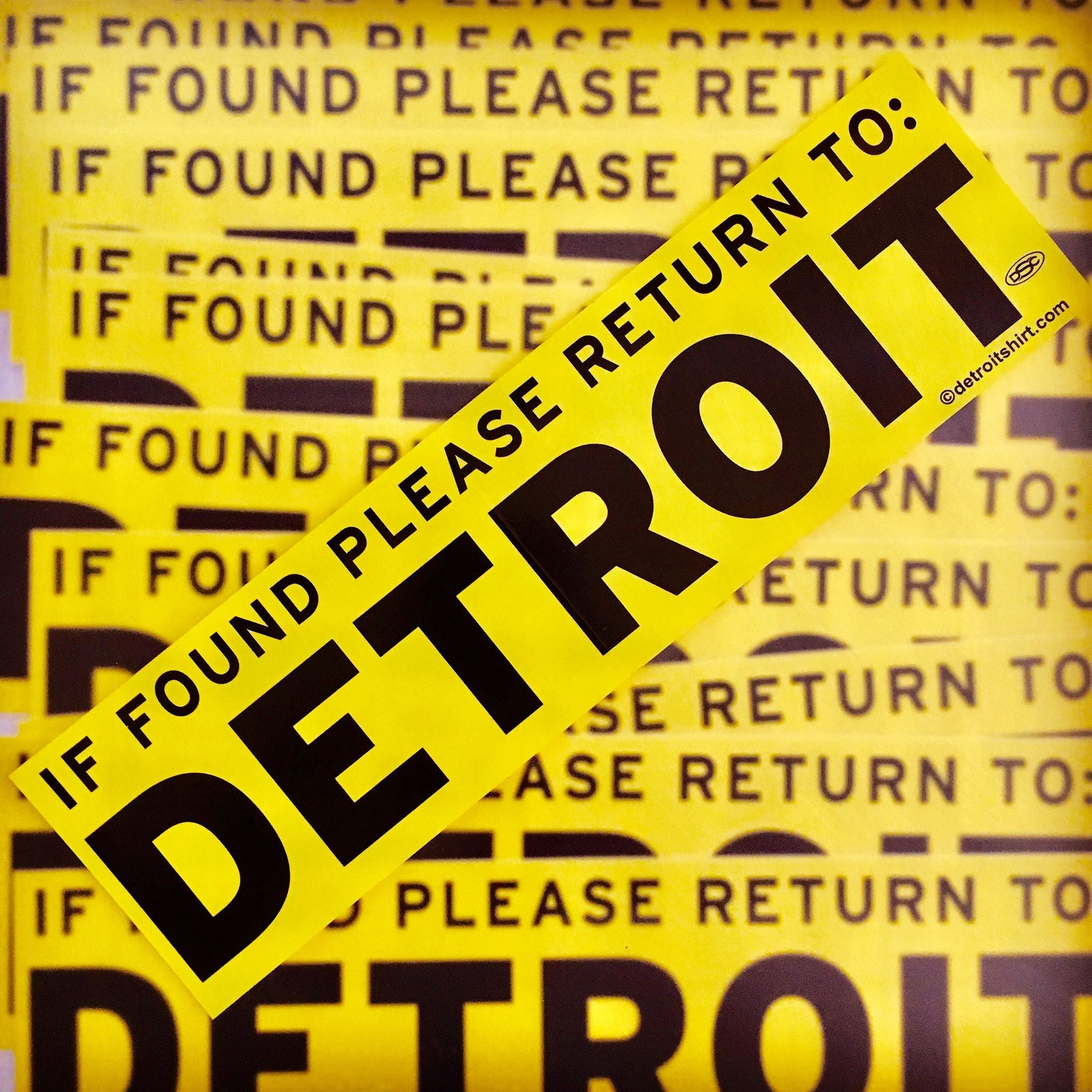 Sticker - If Found Please Return to Detroit-Sticker-Detroit Shirt Company