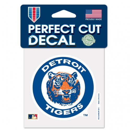 Detroit Tigers - 4" Color Vintage Circle Logo Decal