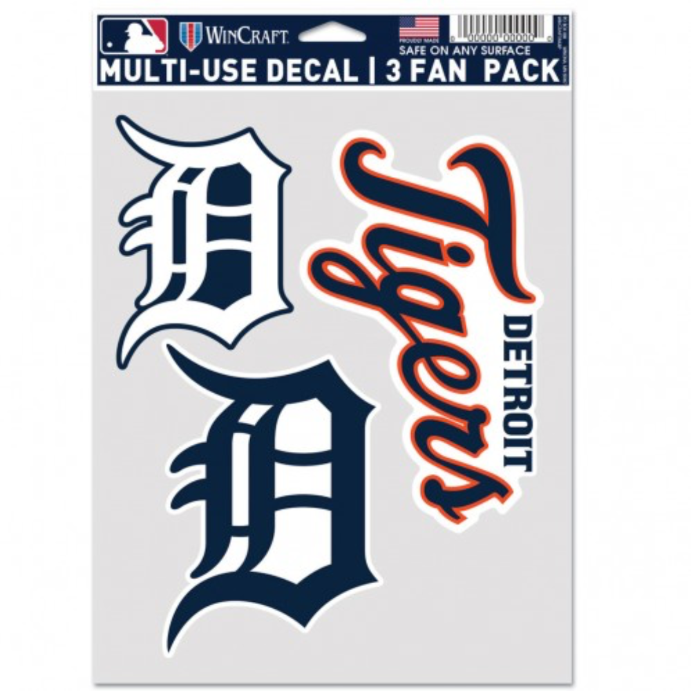 Detroit Tigers - 5.5"x7" 3 Decal Pack