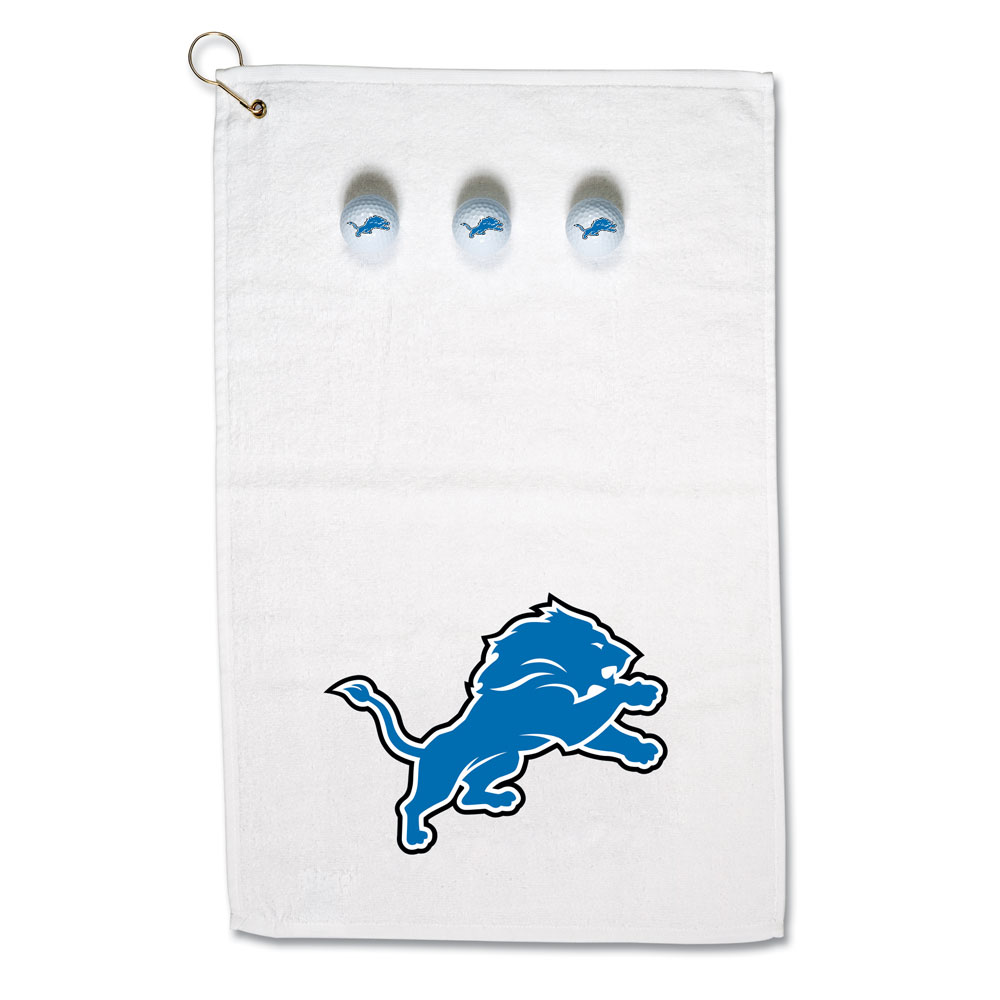 Detroit Lions - Golf Towel and 3 Golf Ball pack