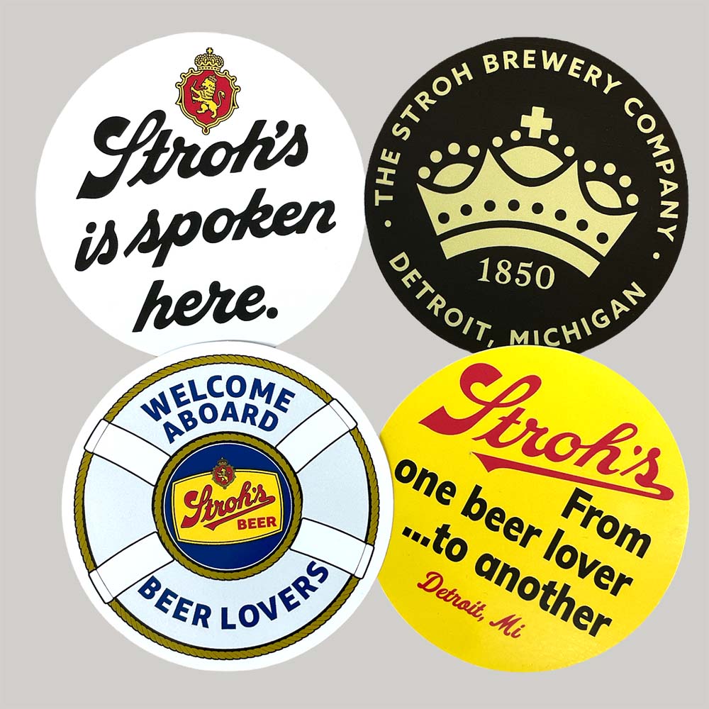 Sticker Set - Stroh's Beer Circles